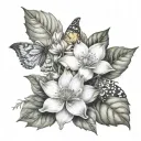 botanic style draw me tattoo design idea