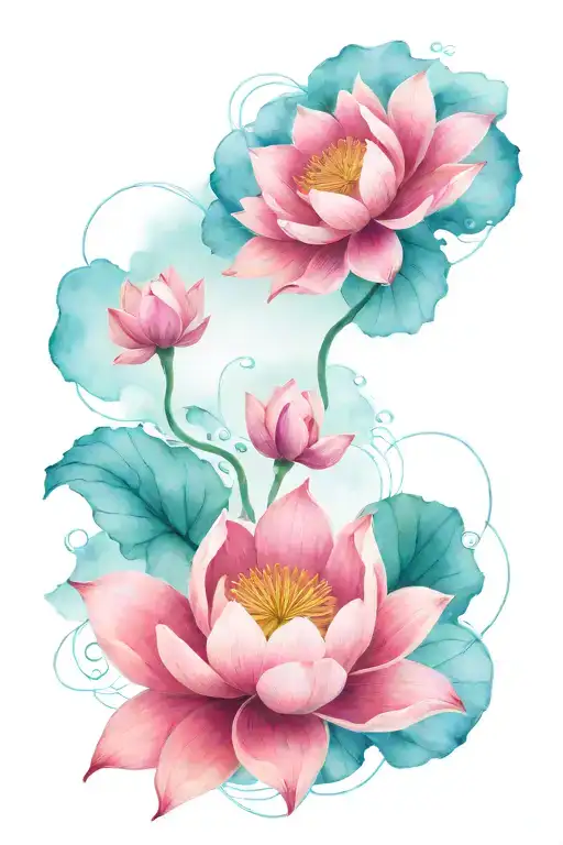 japanese lotus flowers arm sleeve tattoo tattoo design idea