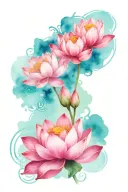 japanese lotus flowers arm sleeve tattoo tattoo design idea