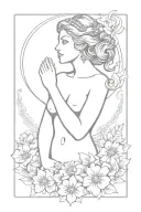 aphrodite goddess tattoo design idea