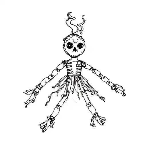 voodoo doll tattoo design idea