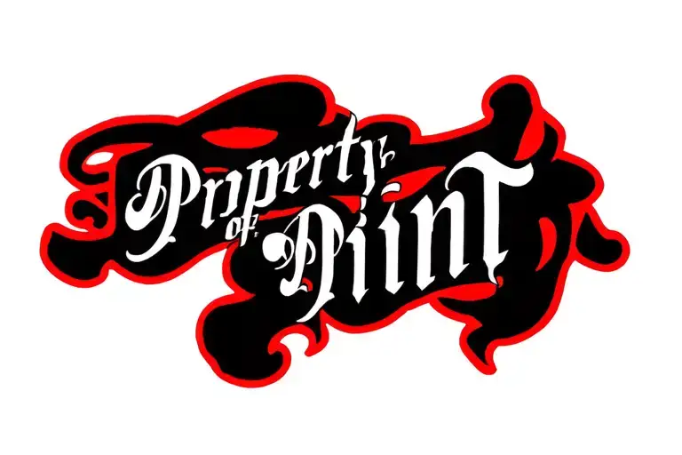 "Property of Pint" brand on collar bone tattoo tattoo design idea