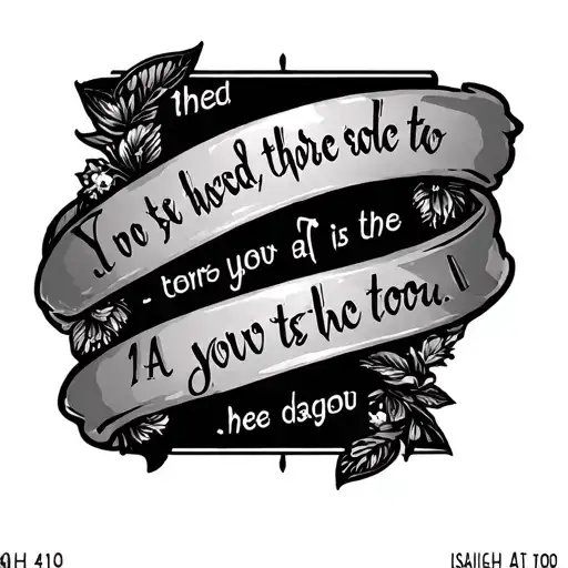 Isaiah 41:10 tattoo design idea