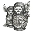 Nesting Doll tattoo design idea