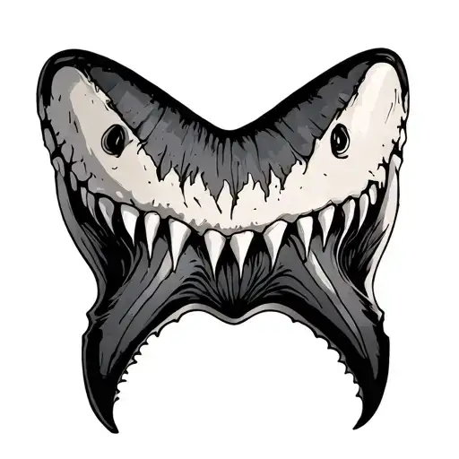 Shark Tooth tattoo design idea