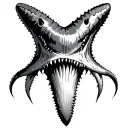 Shark Tooth tattoo design idea