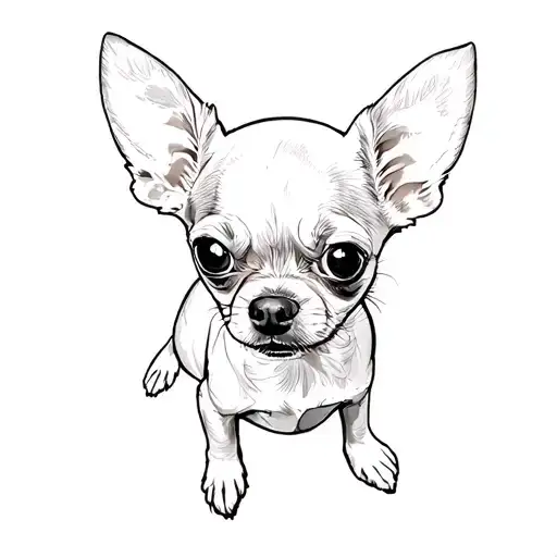 chihuahua tattoo design idea