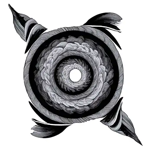 six concentric circles tattoo design idea