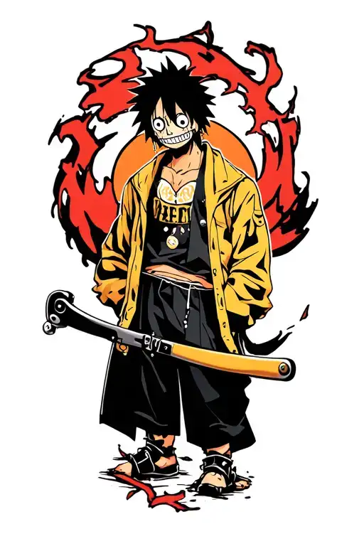 Trafalgar Law from One piece  tattoo design idea