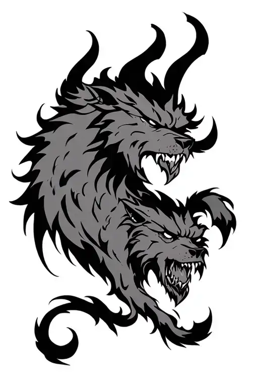 angry cerberus tattoo design tattoo design idea