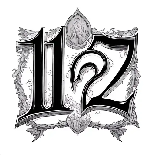 1 17 27 in roman numericals tattoo design idea