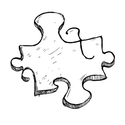 autism puzzle piece tattoo design idea