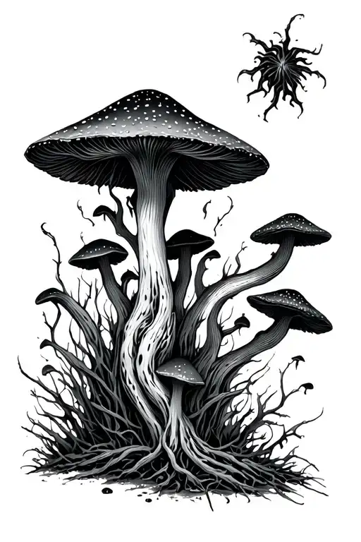 the last of us fungus tattoo design idea