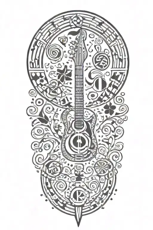 Music Peace Love Travel Inspired Tattoo design tattoo design idea