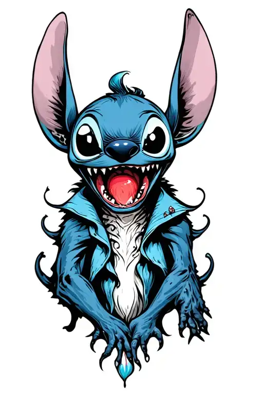 stitch horror tattoo design idea