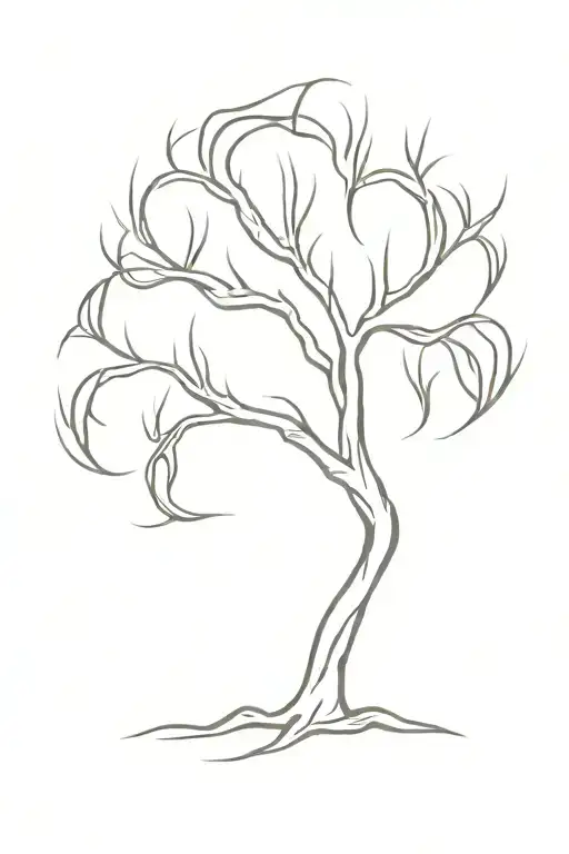willow tree tattoo design idea