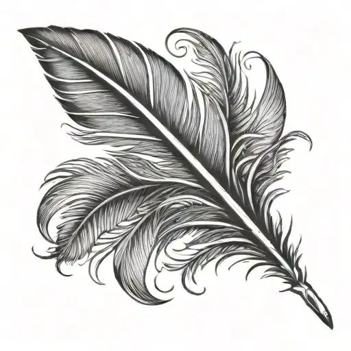 Turkey Feather tattoo design idea