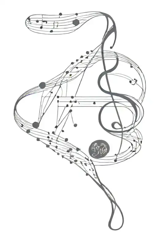 music Dna tattoo design idea