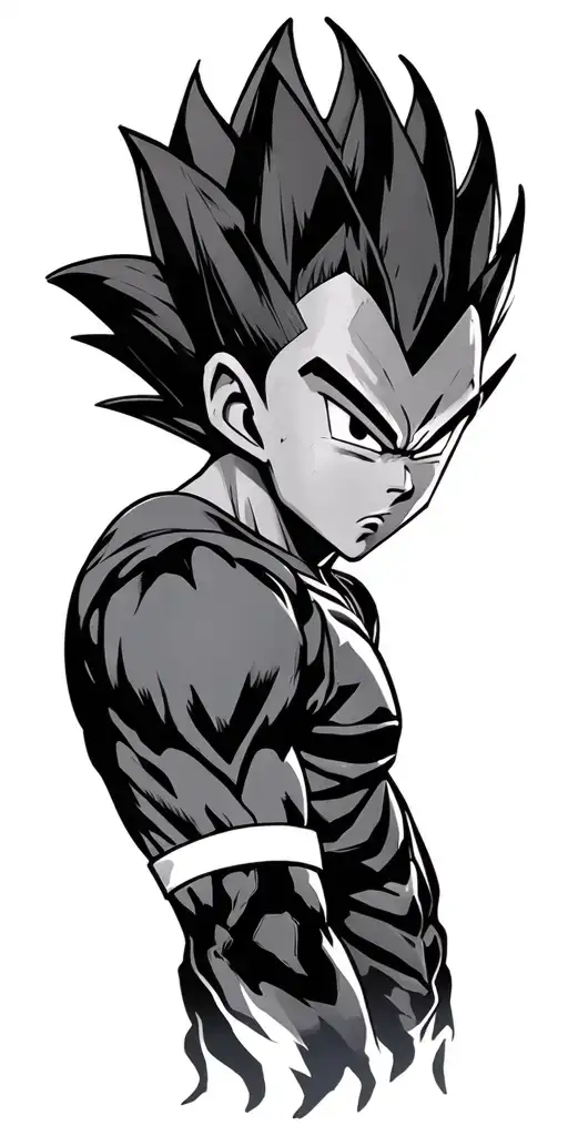 Vegeta tattoo design idea