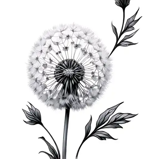 Dandelion tattoo design idea