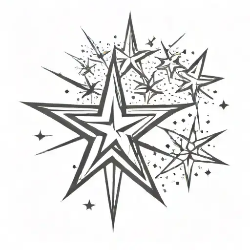 stars that symbolize rebellion tattoo design idea