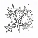 stars that symbolize rebellion tattoo design idea