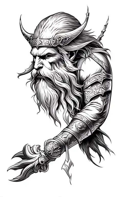 Odin, Thor and baldur tattoo right arm tattoo design idea