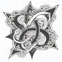 witches knot tattoo design idea