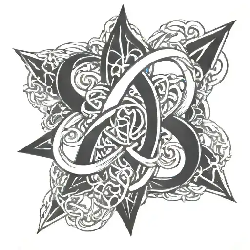 witches knot tattoo design idea