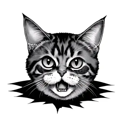 trauma muffin cat tattoo design idea