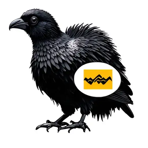 black kiwi bird with mclaren f1 logo incorporated tattoo design idea