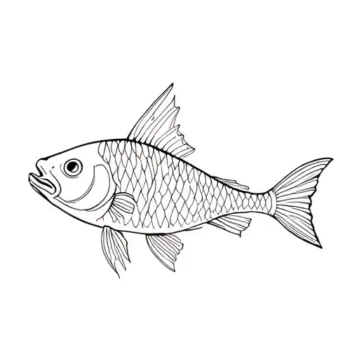 redfish tail tattoo design idea