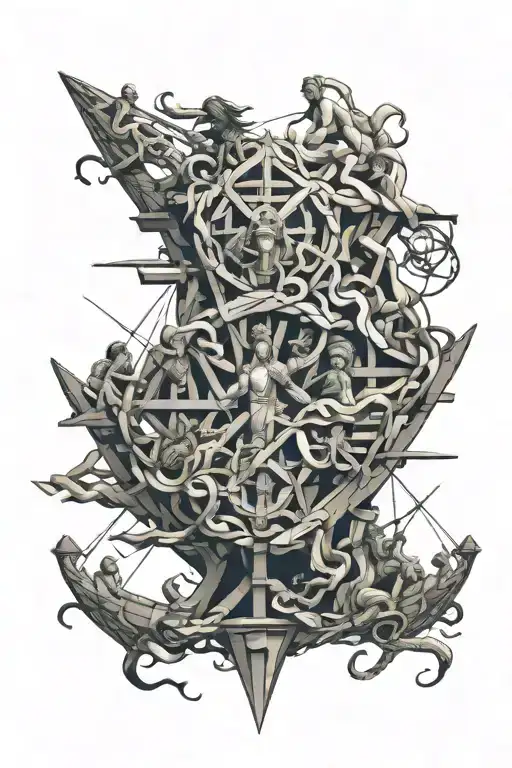 raft of the Medusa by David   tattoo design idea
