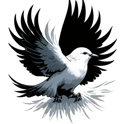 holy spirit dove tattoo design idea