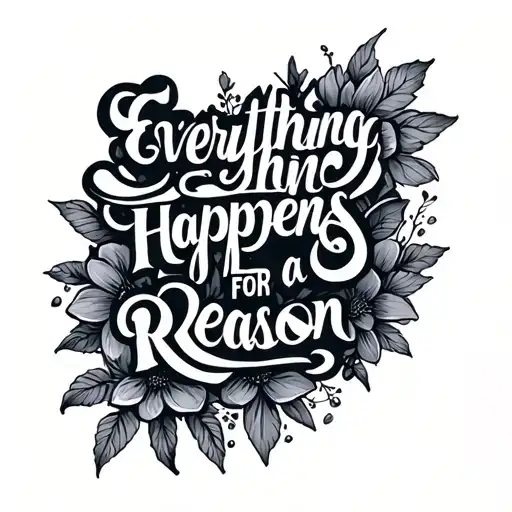 everything happens for a reason tattoo design idea