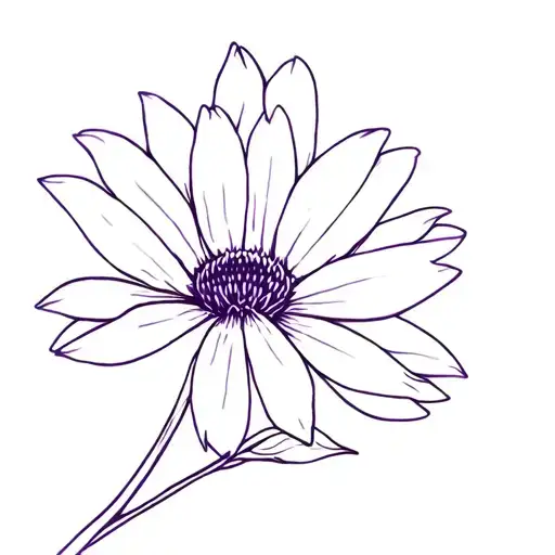 purple coneflower tattoo design idea