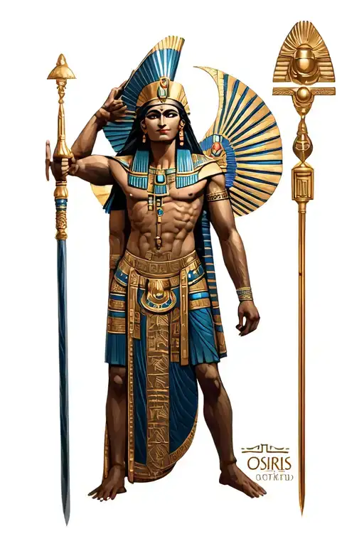 Osiris Egypt God tattoo design idea