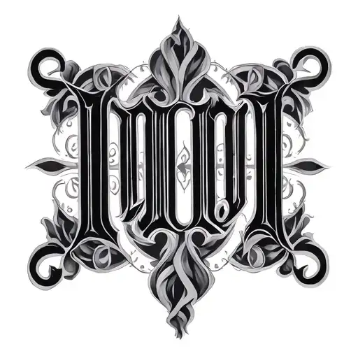 Two Word Ambigram Generator tattoo design idea