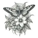 libra, daisy, rainforest tattoo design idea