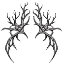 Smooth, branching lines like soft energy veins. Organic and calm, no shading, natural anatomical flow. tattoo design idea