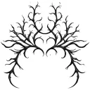Smooth, branching lines like soft energy veins. Organic and calm, no shading, natural anatomical flow. tattoo design idea