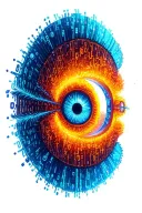 binary code fractal tattoo design idea