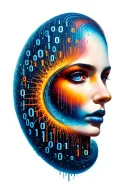 binary code fractal tattoo design idea