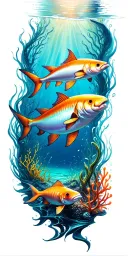 ocean floor tattoo design idea