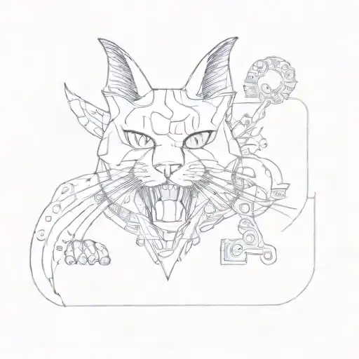 meow tattoo design idea