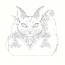 meow tattoo design idea