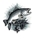 Trout tattoo design idea