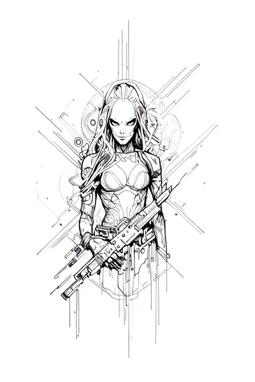 Cyberpunk edgerunners vibe tattoo design tattoo design idea