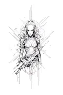 Cyberpunk edgerunners vibe tattoo design tattoo design idea