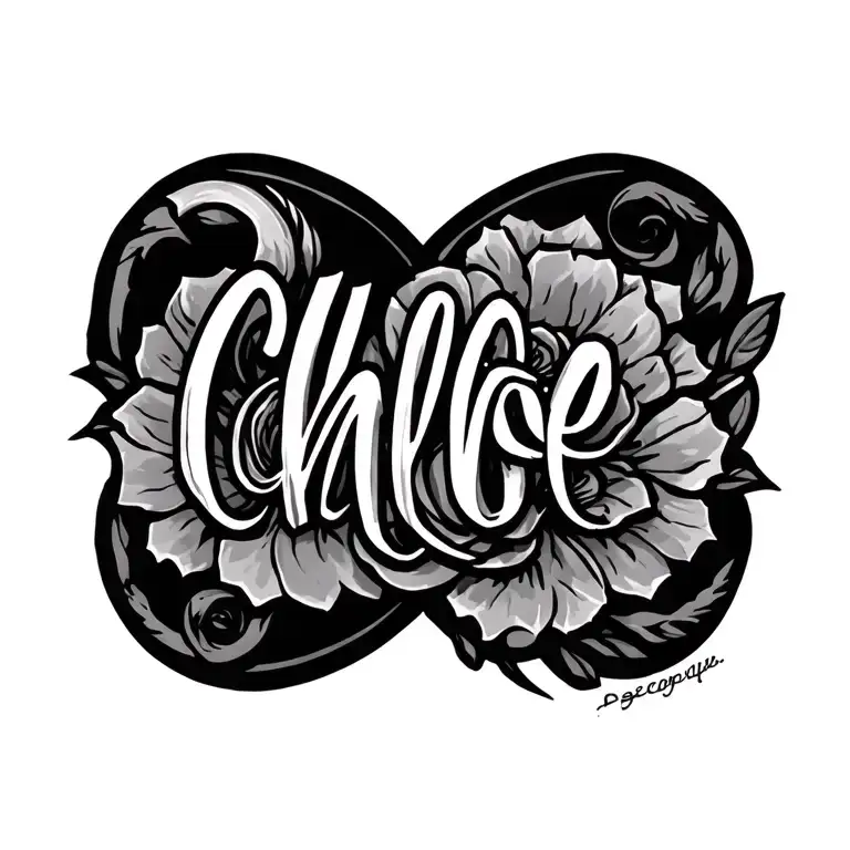 name Chloe for chest tattoo tattoo design idea